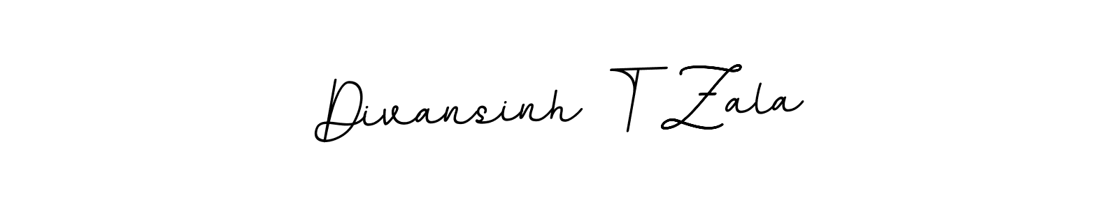 Make a beautiful signature design for name Divansinh T Zala. With this signature (BallpointsItalic-DORy9) style, you can create a handwritten signature for free. Divansinh T Zala signature style 11 images and pictures png