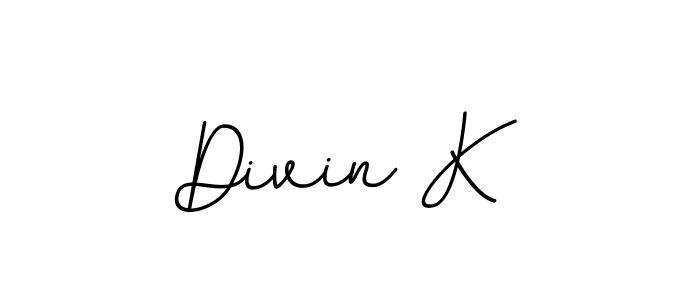 How to make Divin K name signature. Use BallpointsItalic-DORy9 style for creating short signs online. This is the latest handwritten sign. Divin K signature style 11 images and pictures png