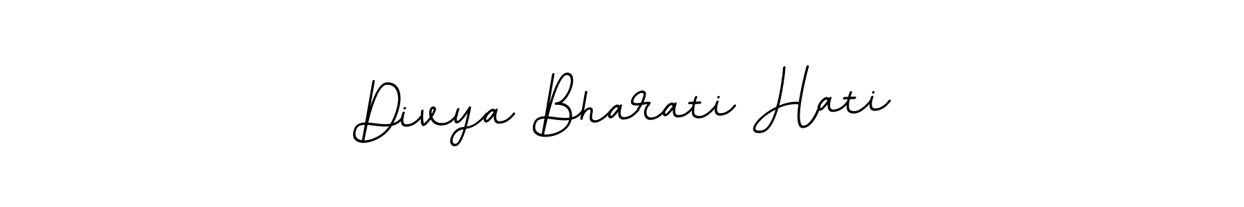 How to make Divya Bharati Hati name signature. Use BallpointsItalic-DORy9 style for creating short signs online. This is the latest handwritten sign. Divya Bharati Hati signature style 11 images and pictures png