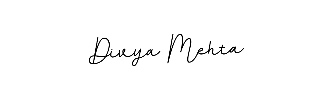 How to make Divya Mehta name signature. Use BallpointsItalic-DORy9 style for creating short signs online. This is the latest handwritten sign. Divya Mehta signature style 11 images and pictures png