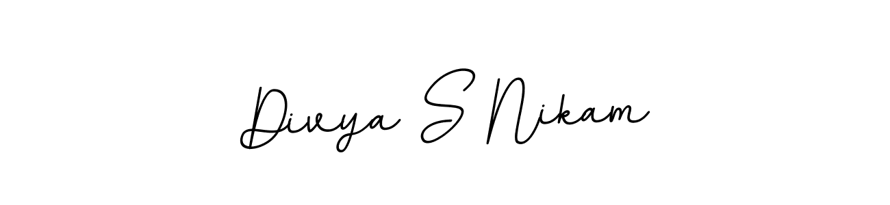 Use a signature maker to create a handwritten signature online. With this signature software, you can design (BallpointsItalic-DORy9) your own signature for name Divya S Nikam. Divya S Nikam signature style 11 images and pictures png