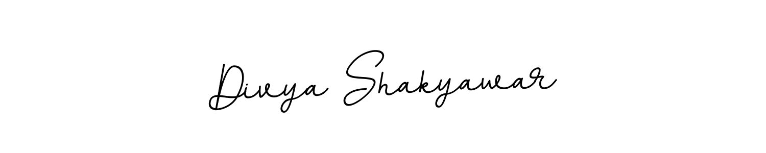 How to make Divya Shakyawar name signature. Use BallpointsItalic-DORy9 style for creating short signs online. This is the latest handwritten sign. Divya Shakyawar signature style 11 images and pictures png