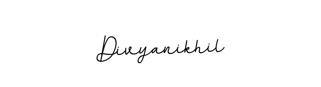 Use a signature maker to create a handwritten signature online. With this signature software, you can design (BallpointsItalic-DORy9) your own signature for name Divyanikhil. Divyanikhil signature style 11 images and pictures png