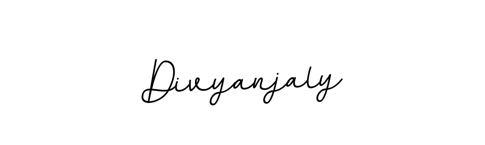 The best way (BallpointsItalic-DORy9) to make a short signature is to pick only two or three words in your name. The name Divyanjaly include a total of six letters. For converting this name. Divyanjaly signature style 11 images and pictures png
