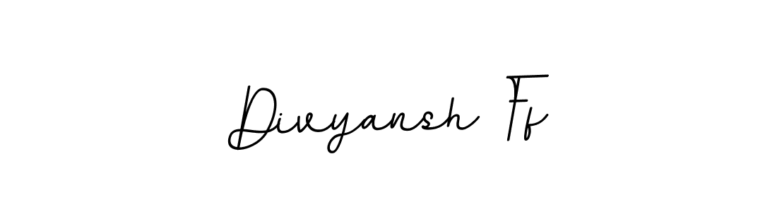 Make a beautiful signature design for name Divyansh Ff. With this signature (BallpointsItalic-DORy9) style, you can create a handwritten signature for free. Divyansh Ff signature style 11 images and pictures png