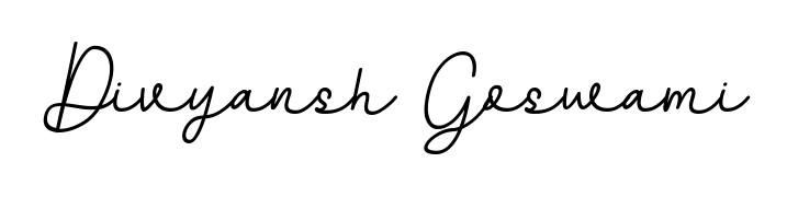 Create an unforgettable impression when signing with Divyansh Goswami name styled in BallpointsItalic-DORy9 typography. 100% free online generator. Divyansh Goswami signature style 11 images and pictures png