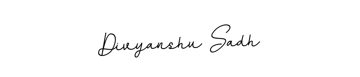 Make a beautiful signature design for name Divyanshu Sadh. With this signature (BallpointsItalic-DORy9) style, you can create a handwritten signature for free. Divyanshu Sadh signature style 11 images and pictures png