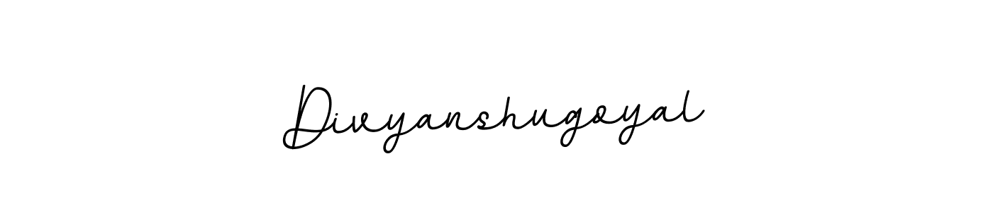 Make a beautiful signature design for name Divyanshugoyal. With this signature (BallpointsItalic-DORy9) style, you can create a handwritten signature for free. Divyanshugoyal signature style 11 images and pictures png