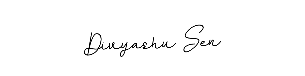 Create a beautiful signature design for name Divyashu Sen. With this signature (BallpointsItalic-DORy9) fonts, you can make a handwritten signature for free. Divyashu Sen signature style 11 images and pictures png