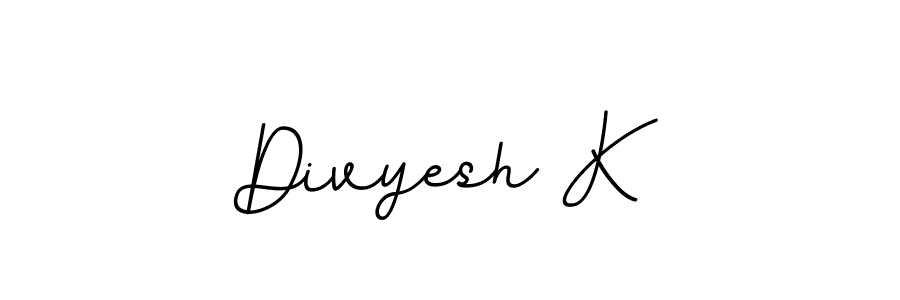 The best way (BallpointsItalic-DORy9) to make a short signature is to pick only two or three words in your name. The name Divyesh K include a total of six letters. For converting this name. Divyesh K signature style 11 images and pictures png