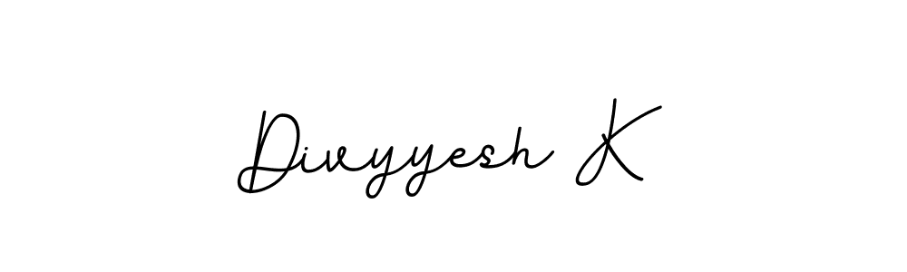 Create a beautiful signature design for name Divyyesh K. With this signature (BallpointsItalic-DORy9) fonts, you can make a handwritten signature for free. Divyyesh K signature style 11 images and pictures png