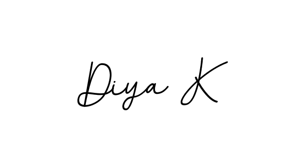 Create a beautiful signature design for name Diya K. With this signature (BallpointsItalic-DORy9) fonts, you can make a handwritten signature for free. Diya K signature style 11 images and pictures png