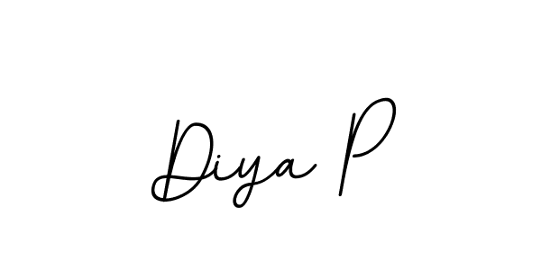 Create a beautiful signature design for name Diya P. With this signature (BallpointsItalic-DORy9) fonts, you can make a handwritten signature for free. Diya P signature style 11 images and pictures png