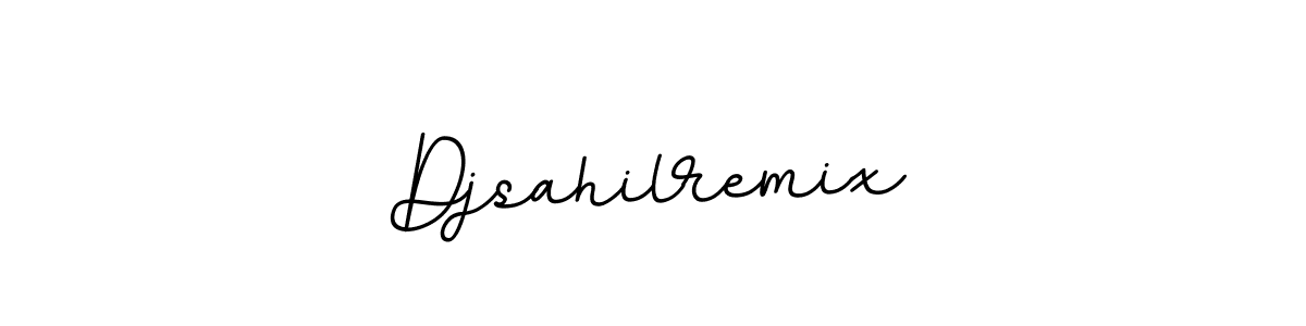 Make a beautiful signature design for name Djsahilremix. With this signature (BallpointsItalic-DORy9) style, you can create a handwritten signature for free. Djsahilremix signature style 11 images and pictures png