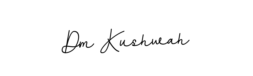 Create a beautiful signature design for name Dm Kushwah. With this signature (BallpointsItalic-DORy9) fonts, you can make a handwritten signature for free. Dm Kushwah signature style 11 images and pictures png
