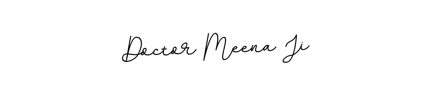 Design your own signature with our free online signature maker. With this signature software, you can create a handwritten (BallpointsItalic-DORy9) signature for name Doctor Meena Ji. Doctor Meena Ji signature style 11 images and pictures png