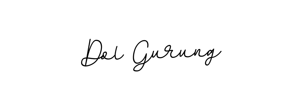 Create a beautiful signature design for name Dol Gurung. With this signature (BallpointsItalic-DORy9) fonts, you can make a handwritten signature for free. Dol Gurung signature style 11 images and pictures png