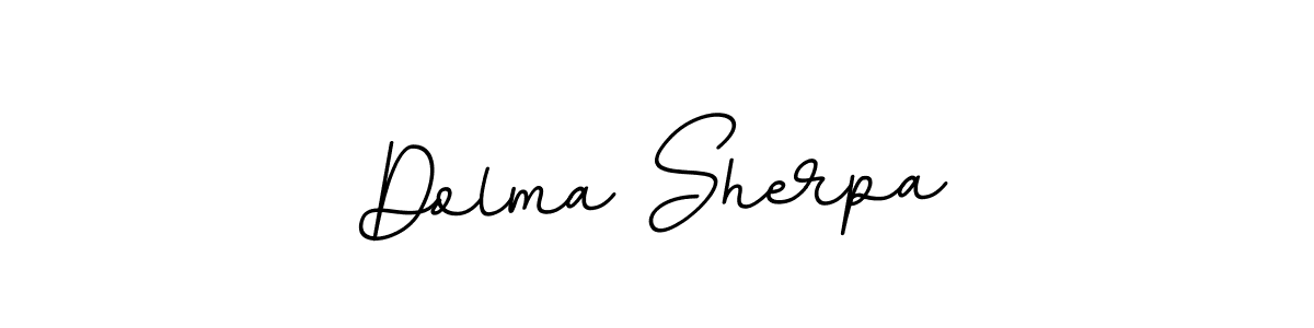 Use a signature maker to create a handwritten signature online. With this signature software, you can design (BallpointsItalic-DORy9) your own signature for name Dolma Sherpa. Dolma Sherpa signature style 11 images and pictures png