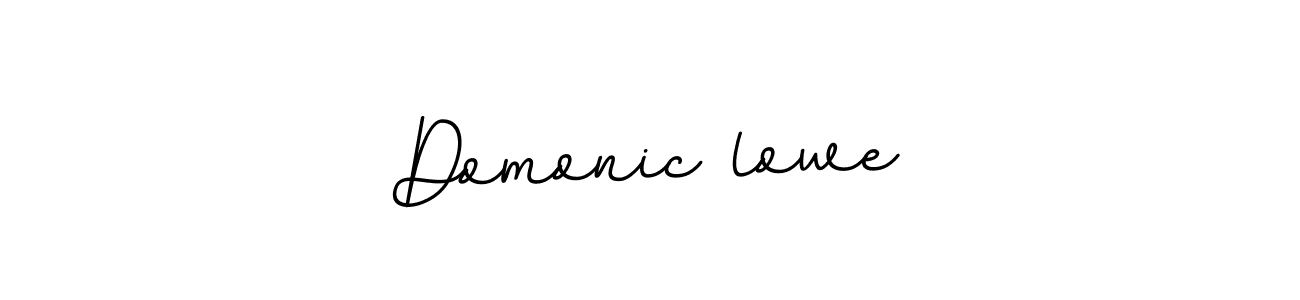 How to make Domonic lowe name signature. Use BallpointsItalic-DORy9 style for creating short signs online. This is the latest handwritten sign. Domonic lowe signature style 11 images and pictures png
