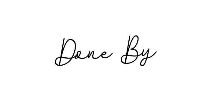 It looks lik you need a new signature style for name Done By. Design unique handwritten (BallpointsItalic-DORy9) signature with our free signature maker in just a few clicks. Done By signature style 11 images and pictures png