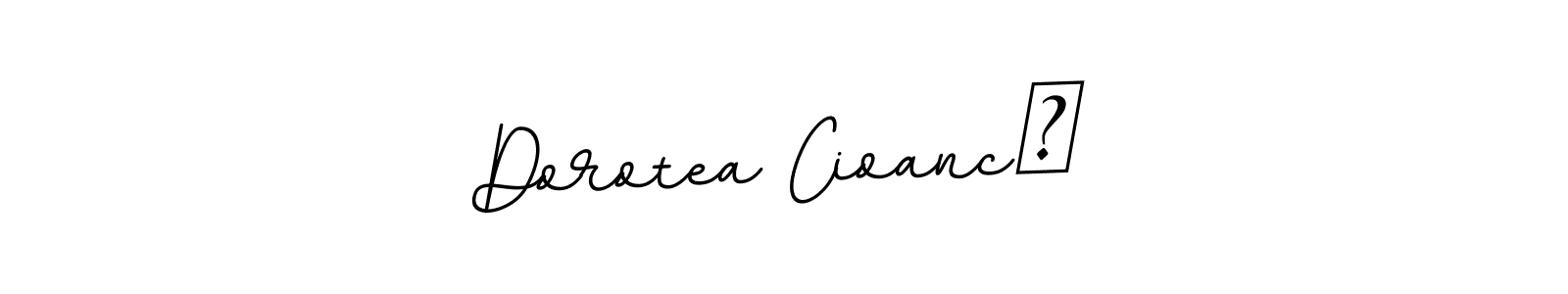 It looks lik you need a new signature style for name Dorotea Cioancă. Design unique handwritten (BallpointsItalic-DORy9) signature with our free signature maker in just a few clicks. Dorotea Cioancă signature style 11 images and pictures png