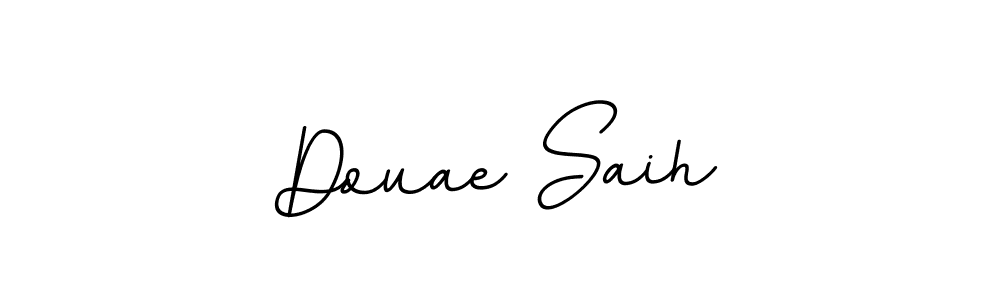 Make a beautiful signature design for name Douae Saih. With this signature (BallpointsItalic-DORy9) style, you can create a handwritten signature for free. Douae Saih signature style 11 images and pictures png