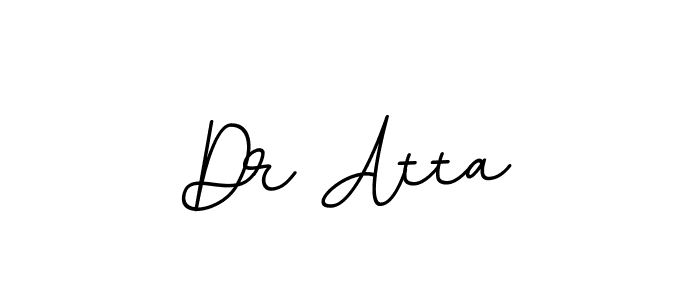 Use a signature maker to create a handwritten signature online. With this signature software, you can design (BallpointsItalic-DORy9) your own signature for name Dr Atta. Dr Atta signature style 11 images and pictures png