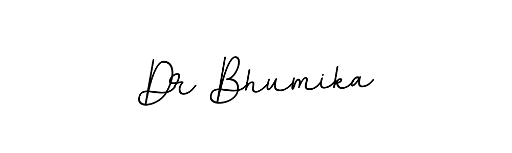 Use a signature maker to create a handwritten signature online. With this signature software, you can design (BallpointsItalic-DORy9) your own signature for name Dr Bhumika. Dr Bhumika signature style 11 images and pictures png