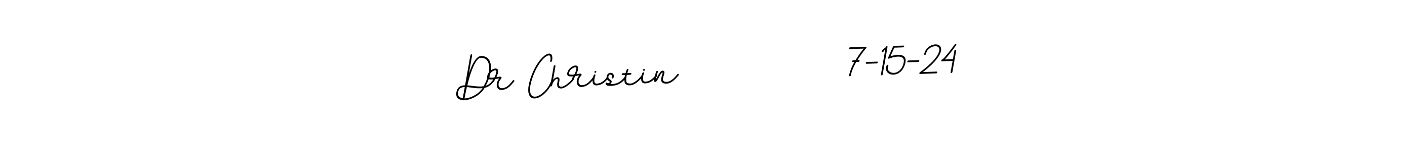 Design your own signature with our free online signature maker. With this signature software, you can create a handwritten (BallpointsItalic-DORy9) signature for name Dr Christin          7-15-24. Dr Christin          7-15-24 signature style 11 images and pictures png