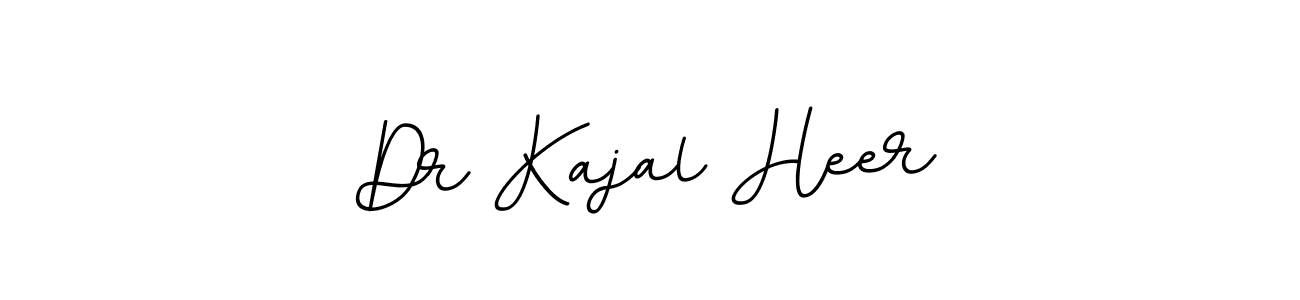 You should practise on your own different ways (BallpointsItalic-DORy9) to write your name (Dr Kajal Heer) in signature. don't let someone else do it for you. Dr Kajal Heer signature style 11 images and pictures png