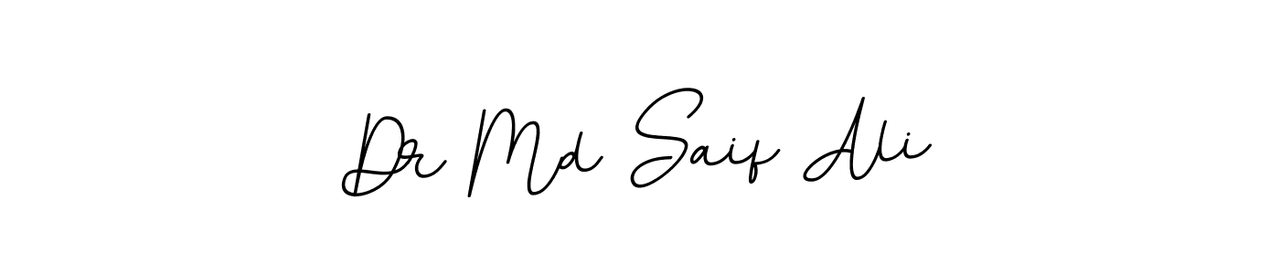 The best way (BallpointsItalic-DORy9) to make a short signature is to pick only two or three words in your name. The name Dr Md Saif Ali include a total of six letters. For converting this name. Dr Md Saif Ali signature style 11 images and pictures png