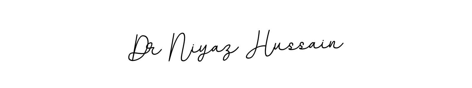 Make a beautiful signature design for name Dr Niyaz Hussain. With this signature (BallpointsItalic-DORy9) style, you can create a handwritten signature for free. Dr Niyaz Hussain signature style 11 images and pictures png