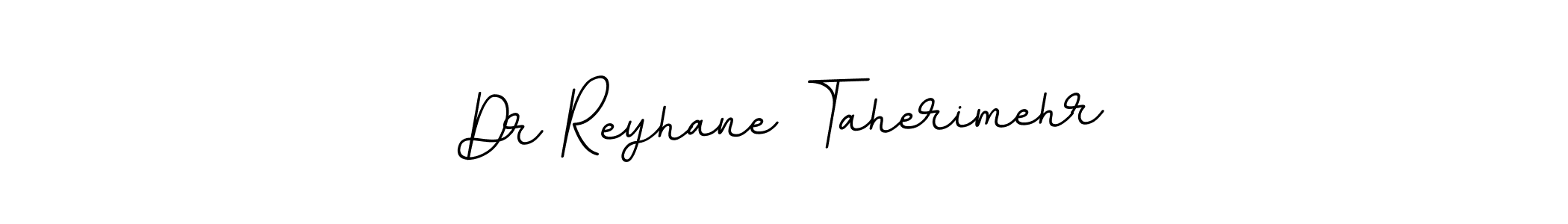 This is the best signature style for the Dr Reyhane Taherimehr name. Also you like these signature font (BallpointsItalic-DORy9). Mix name signature. Dr Reyhane Taherimehr signature style 11 images and pictures png