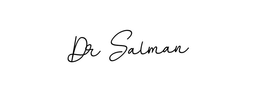 Design your own signature with our free online signature maker. With this signature software, you can create a handwritten (BallpointsItalic-DORy9) signature for name Dr Salman. Dr Salman signature style 11 images and pictures png