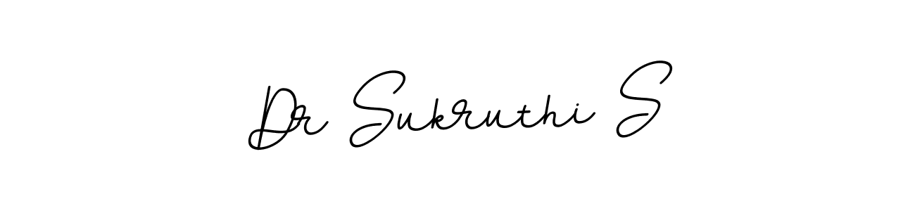 Design your own signature with our free online signature maker. With this signature software, you can create a handwritten (BallpointsItalic-DORy9) signature for name Dr Sukruthi S. Dr Sukruthi S signature style 11 images and pictures png