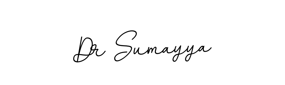 The best way (BallpointsItalic-DORy9) to make a short signature is to pick only two or three words in your name. The name Dr Sumayya include a total of six letters. For converting this name. Dr Sumayya signature style 11 images and pictures png