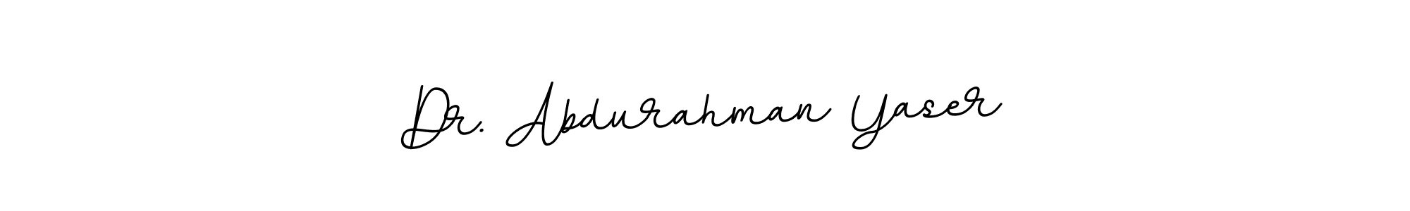 It looks lik you need a new signature style for name Dr. Abdurahman Yaser. Design unique handwritten (BallpointsItalic-DORy9) signature with our free signature maker in just a few clicks. Dr. Abdurahman Yaser signature style 11 images and pictures png