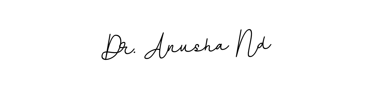 Create a beautiful signature design for name Dr. Anusha Nd. With this signature (BallpointsItalic-DORy9) fonts, you can make a handwritten signature for free. Dr. Anusha Nd signature style 11 images and pictures png