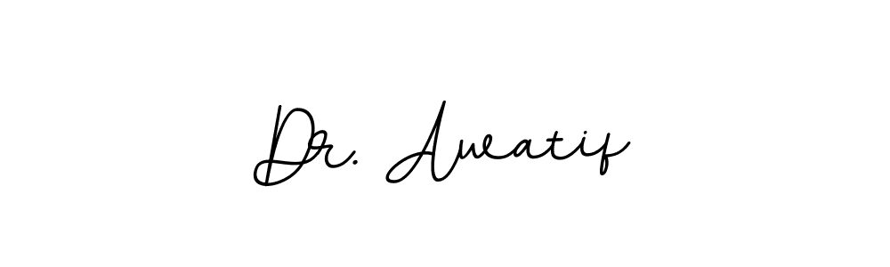 Use a signature maker to create a handwritten signature online. With this signature software, you can design (BallpointsItalic-DORy9) your own signature for name Dr. Awatif. Dr. Awatif signature style 11 images and pictures png