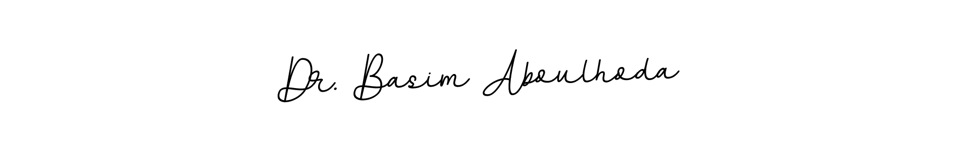 This is the best signature style for the Dr. Basim Aboulhoda name. Also you like these signature font (BallpointsItalic-DORy9). Mix name signature. Dr. Basim Aboulhoda signature style 11 images and pictures png