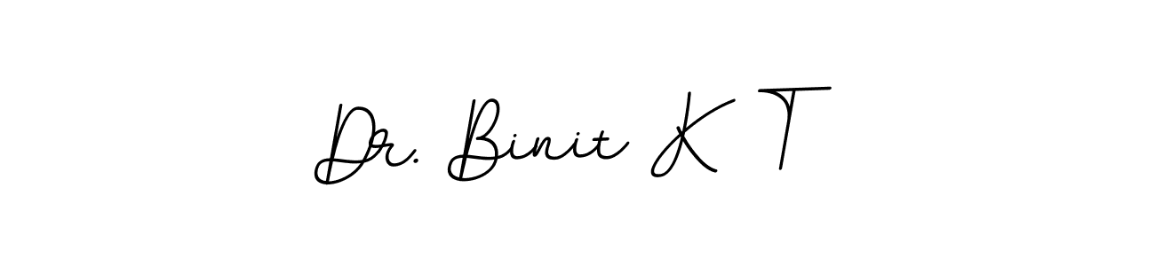 Design your own signature with our free online signature maker. With this signature software, you can create a handwritten (BallpointsItalic-DORy9) signature for name Dr. Binit K T. Dr. Binit K T signature style 11 images and pictures png