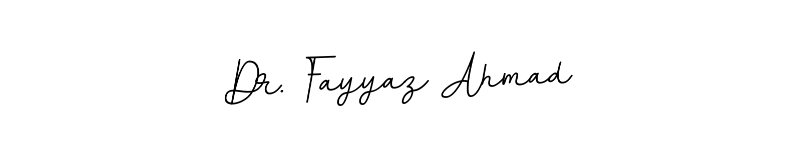 Design your own signature with our free online signature maker. With this signature software, you can create a handwritten (BallpointsItalic-DORy9) signature for name Dr. Fayyaz Ahmad. Dr. Fayyaz Ahmad signature style 11 images and pictures png