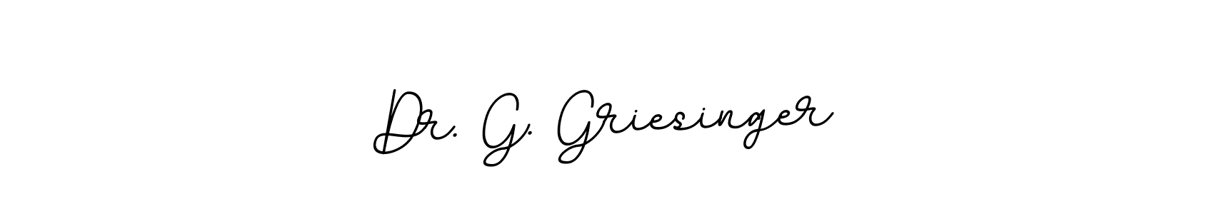 How to make Dr. G. Griesinger name signature. Use BallpointsItalic-DORy9 style for creating short signs online. This is the latest handwritten sign. Dr. G. Griesinger signature style 11 images and pictures png