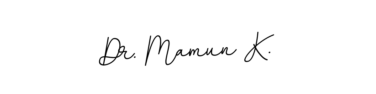 Use a signature maker to create a handwritten signature online. With this signature software, you can design (BallpointsItalic-DORy9) your own signature for name Dr. Mamun K.. Dr. Mamun K. signature style 11 images and pictures png