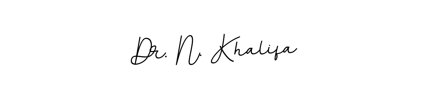 Design your own signature with our free online signature maker. With this signature software, you can create a handwritten (BallpointsItalic-DORy9) signature for name Dr. N. Khalifa. Dr. N. Khalifa signature style 11 images and pictures png