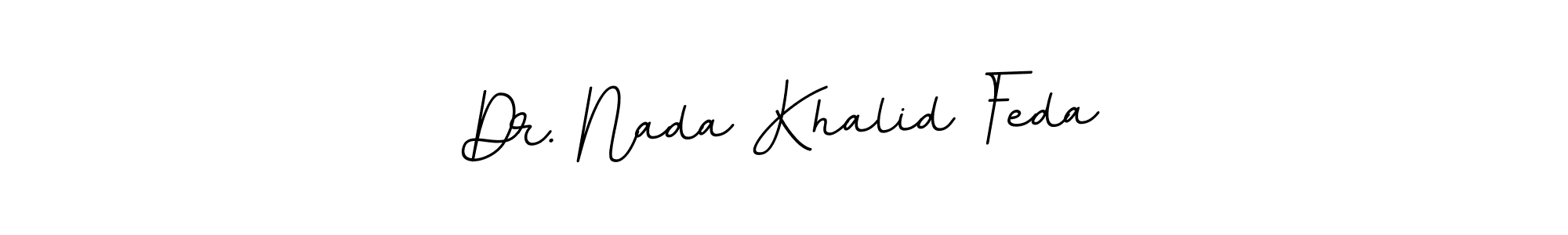 Create a beautiful signature design for name Dr. Nada Khalid Feda. With this signature (BallpointsItalic-DORy9) fonts, you can make a handwritten signature for free. Dr. Nada Khalid Feda signature style 11 images and pictures png