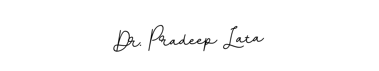 You should practise on your own different ways (BallpointsItalic-DORy9) to write your name (Dr. Pradeep Lata) in signature. don't let someone else do it for you. Dr. Pradeep Lata signature style 11 images and pictures png