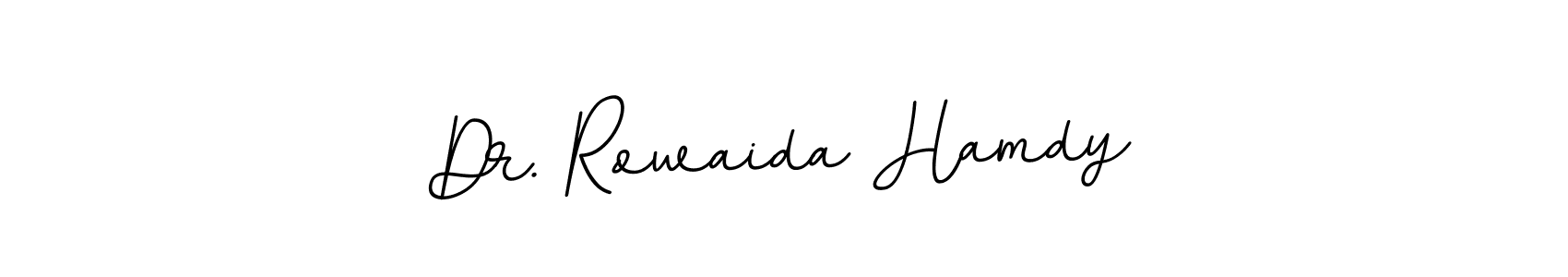 How to make Dr. Rowaida Hamdy name signature. Use BallpointsItalic-DORy9 style for creating short signs online. This is the latest handwritten sign. Dr. Rowaida Hamdy signature style 11 images and pictures png