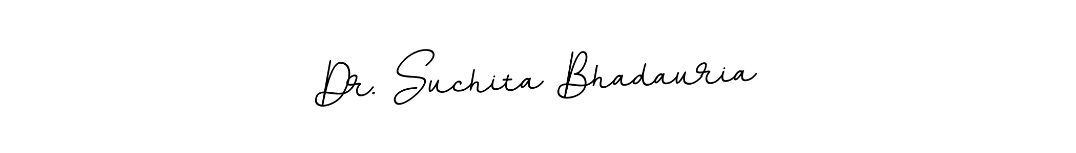 You should practise on your own different ways (BallpointsItalic-DORy9) to write your name (Dr. Suchita Bhadauria) in signature. don't let someone else do it for you. Dr. Suchita Bhadauria signature style 11 images and pictures png