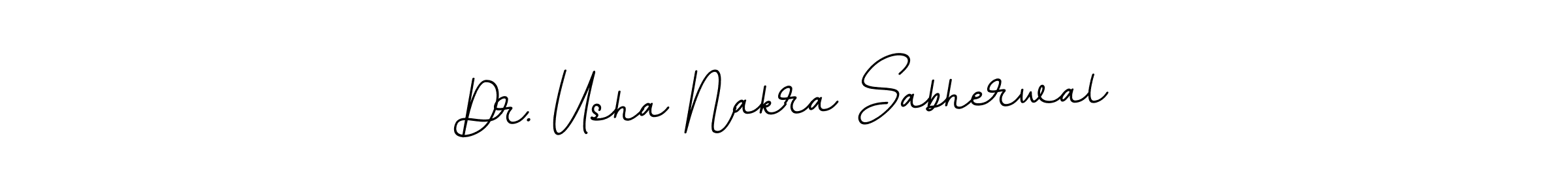 Make a beautiful signature design for name Dr. Usha Nakra Sabherwal. With this signature (BallpointsItalic-DORy9) style, you can create a handwritten signature for free. Dr. Usha Nakra Sabherwal signature style 11 images and pictures png